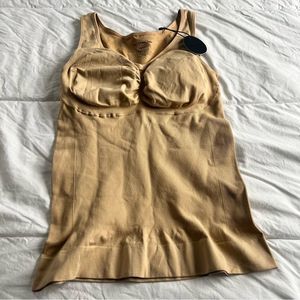 Woman ocean nude tan cream beige shaper cami tank top shapewear 3xl xxxl